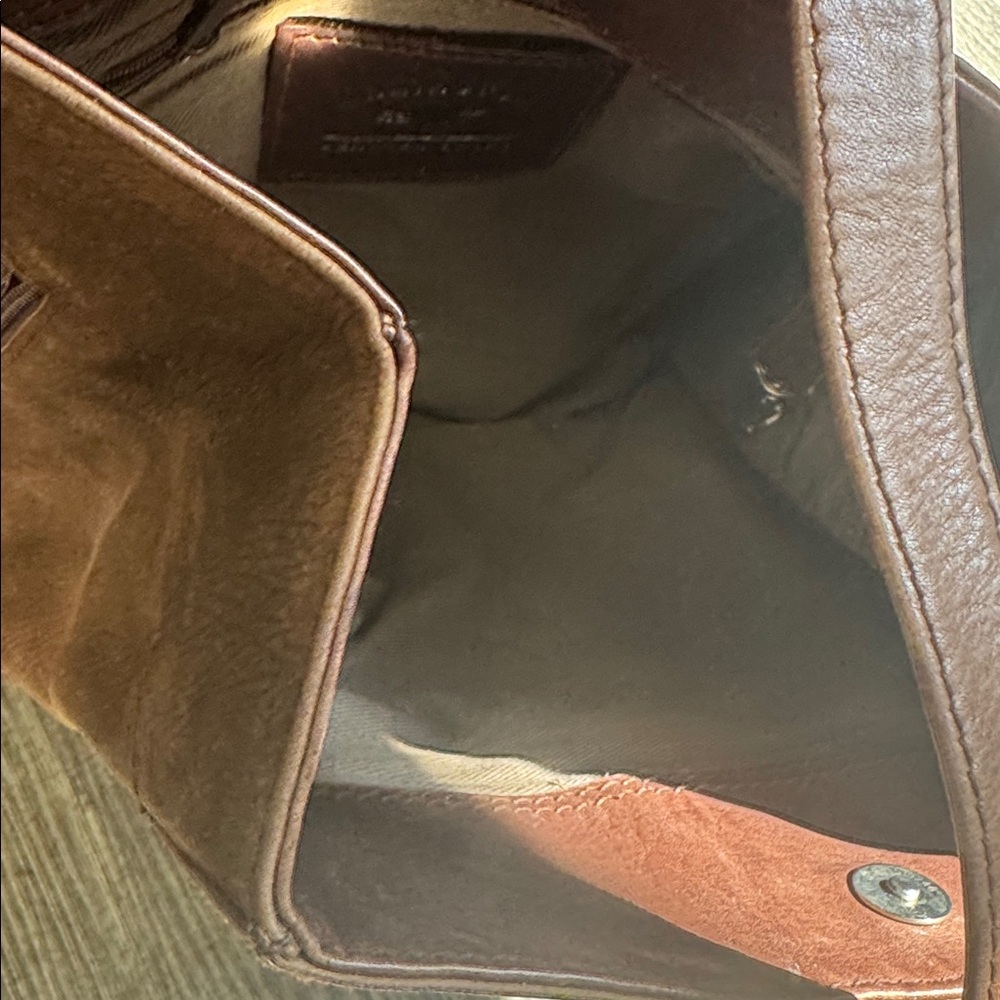ELLINGTON Brown Suede & Leather Backpack tote - Picture 6 of 7